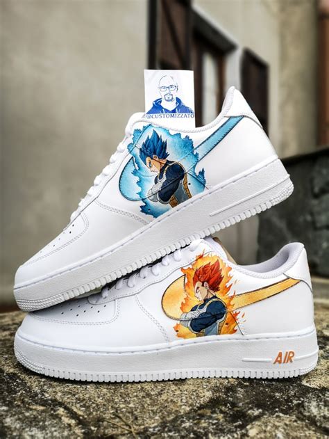 When people are not sure if someone will like the dragon ball z gift they bought them, they cannot go wrong with something like this! CUSTOM SNEAKERS Goku vs Vegeta Custom Air Force 1 ...