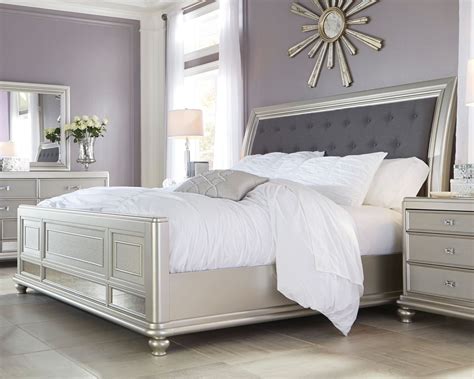 North shore california king sleigh bed luxury bedroom sets 5. Coralayne California King Panel Bed | Upholstered sleigh ...