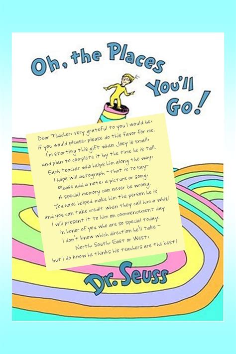 Oh The Places You Ll Go Letter To Teacher Template Printable