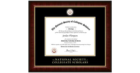 The National Society Of Collegiate Scholars Certificate Frames And Ts Church Hill Classics