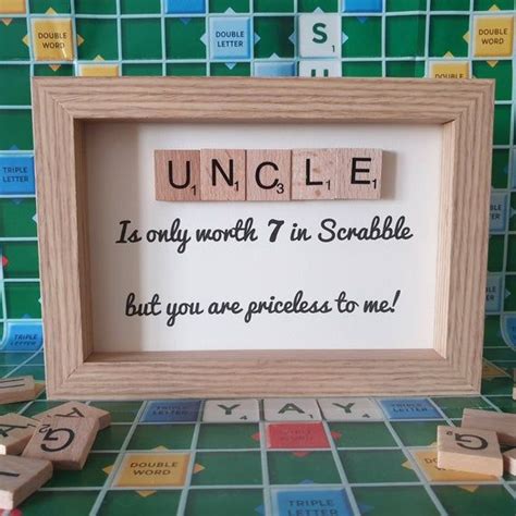 You can even include pets and kids, too. Personalised Name Gift Scrabble Tile Wall Art Gift for Him ...