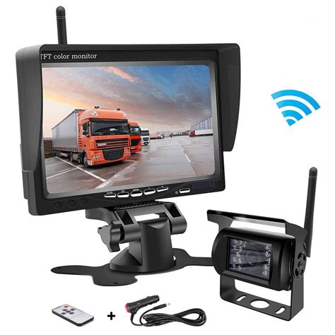 Wireless Vehicle Backup Camera Kit 43 Inch Lcd Monitor 18 Led Ir Night