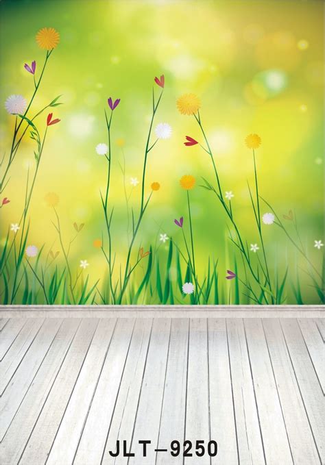 Backgrounds For Photo Studio Green Screen Spring Flowers Wooden