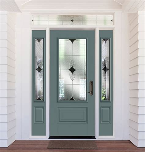Fiberglass Entry Door With One Sidelight Glass Designs