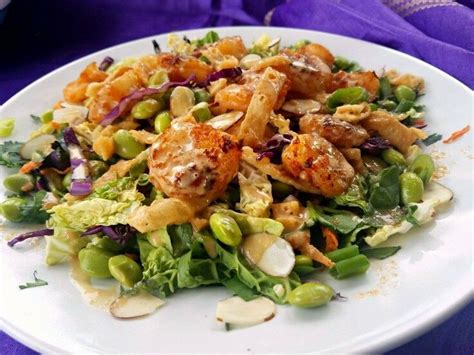 This chopped thai shrimp salad is loaded with veggies and tossed with a homemade garlic lime herb dressing. Spicy Thai Shrimp Salad {Applebee's Copycat Recipe ...