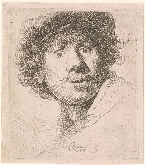 Rembrandt Self Portrait Etching 1630 Rmuseum