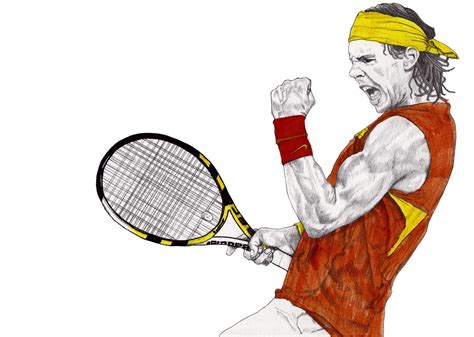 Tennis Rafael Nadal Original Drawing Art Illustration Etsy