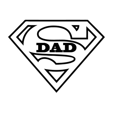 Download Super Dad Logo Black And White Png Image Wit