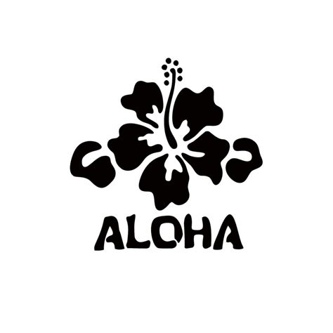 Car Stying Decal Hawaii Hibiscus Flower Beach Surfing Vacation Car