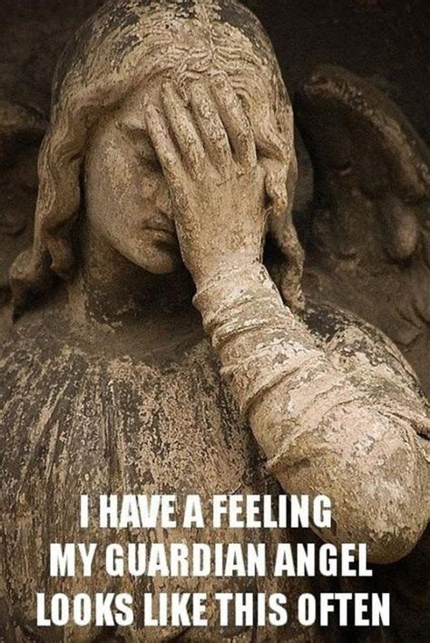 Guardian Angel Facepalm Funny Captions Funny Quotes Make Me Laugh