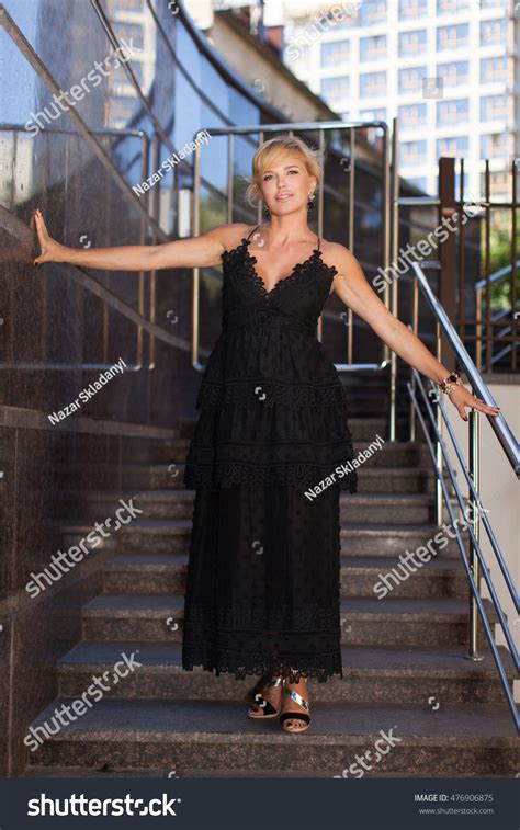 Beautiful Mature Women Black Dress Day Stock Photo Shutterstock