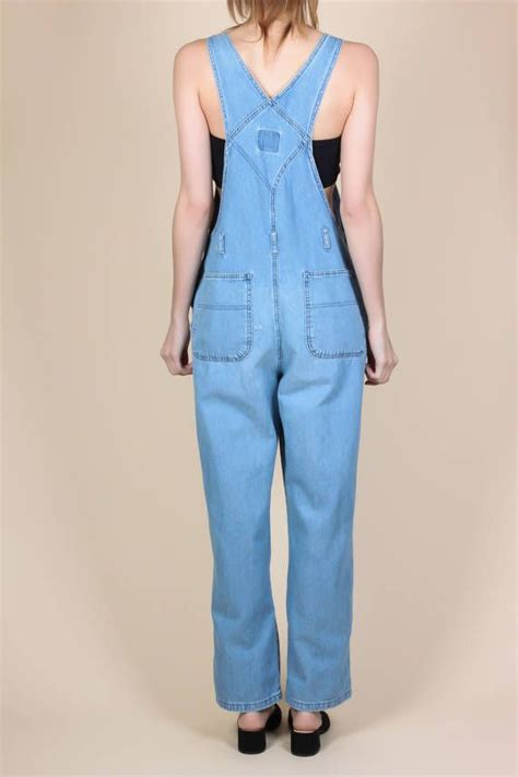 90s Floral Overalls Medium Vintage Embroidered Denim Bib Etsy