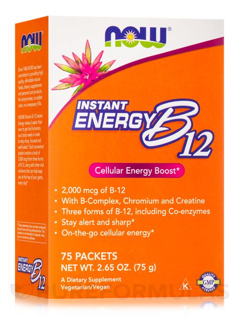 B 12 Instant Energy Box Of 75 Packets