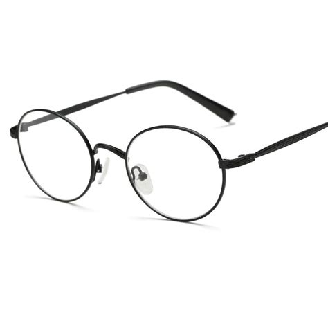 Retro Eyeglasses Frames Clear Lens Round Metal Optical Glasses Harry