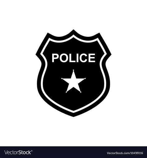 Police Badge Icon Royalty Free Vector Image Vectorstock