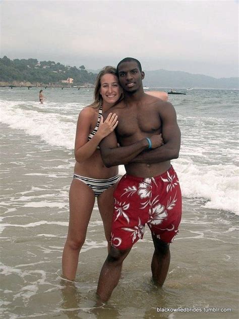 White Women With Black Men Flirting Swimming And Relaxing All Part