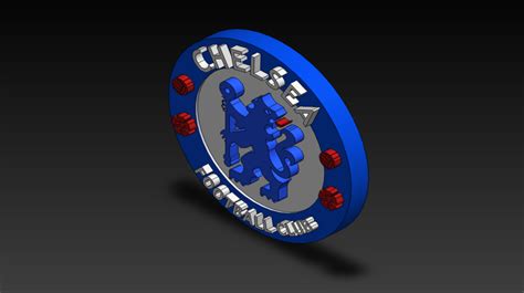Chelsea Logo 3d Cad Model Library Grabcad