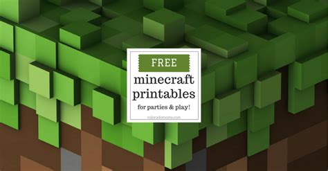 Even more learning with minecraft free printables. Free Minecraft Printables for Parties and Play - ColoradoMoms.com