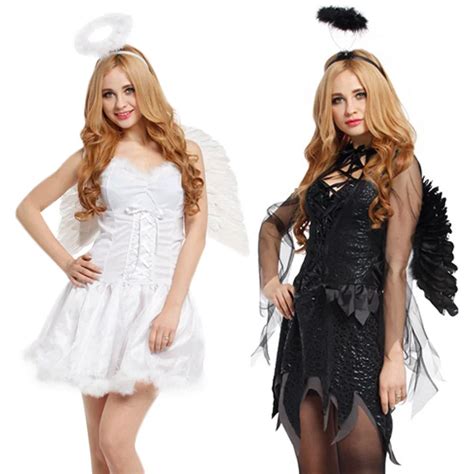 buy angel costume dress suit female women girl for party dance halloween