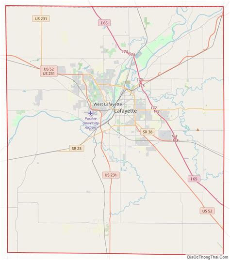Map Of Tippecanoe County Indiana