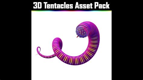 3d tentacles asset pack psychedelic art graphic assets youtube