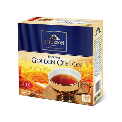Ceylon Black Tea Golden Ceylon 100 Tea Bags Thurson Teas