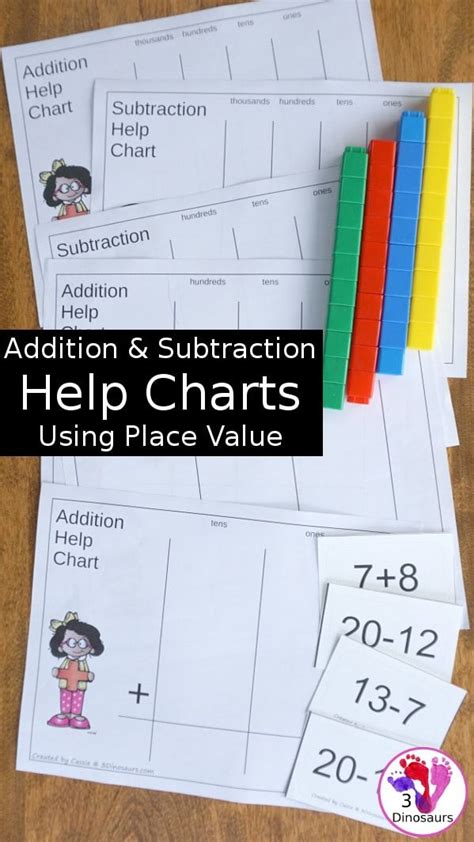 Free Addition And Subtraction Place Value Help Mats Free Homeschool