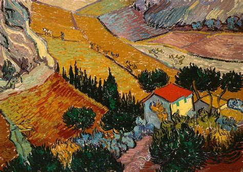 Amazon Com Vincent Van Gogh Landscape With House And Ploughman Fine