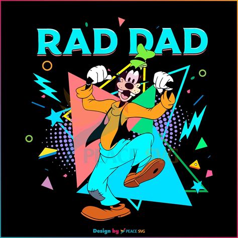 Goofy Rad Dad Disney Fathers Day Svg Graphic Design Files Peacesvg