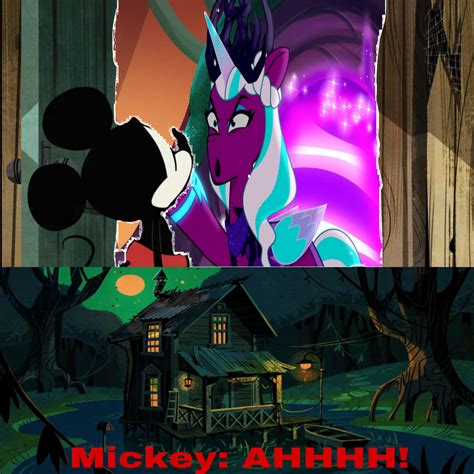 Opaline Scares Mickey Mouse By Disneyponyfan On Deviantart