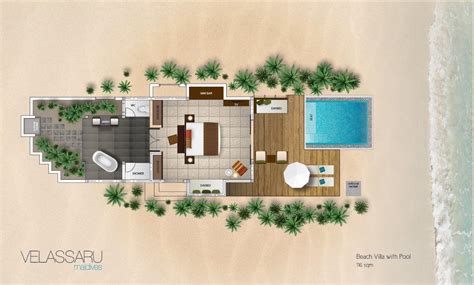 Maldives Beach Bungalow Design House Floor Plans