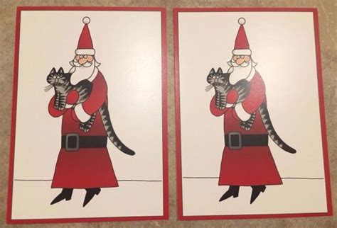 N 2 Kliban Kilban Cat Christmas Holiday Cards Envelopes Seasons