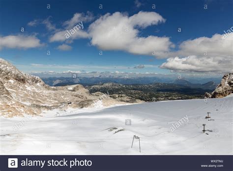 Panorama Of Dachstein Glacier In Austrian Mountains Stock Photo Alamy