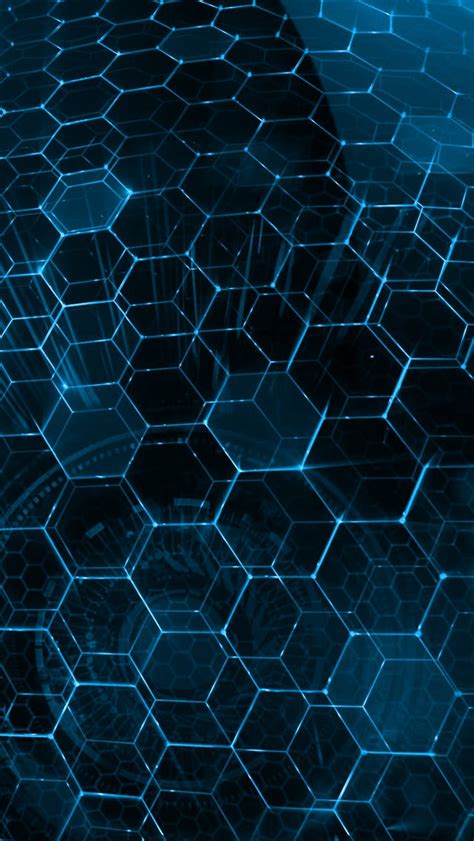 Blue Hexagon Wallpaper Wallpapersafari