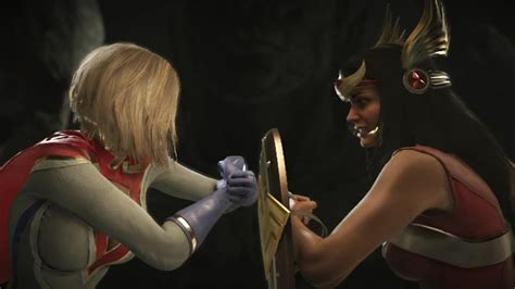 Injustice Power Girl Vs Wonder Woman All Intro Outros Clash