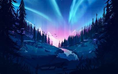 4k Forest Illustration Wallpapers Laptop 1080p Auroral