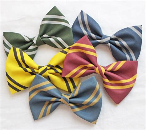 Hogwarts House Colors Bows Gryffindor Ravenclaw Slytherin Hufflepuff PICK ONE Hogwarts House