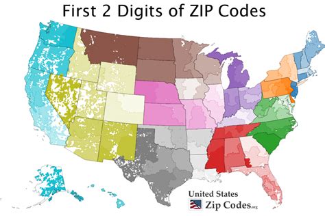 4 Digit Zip Code Map Us States Map