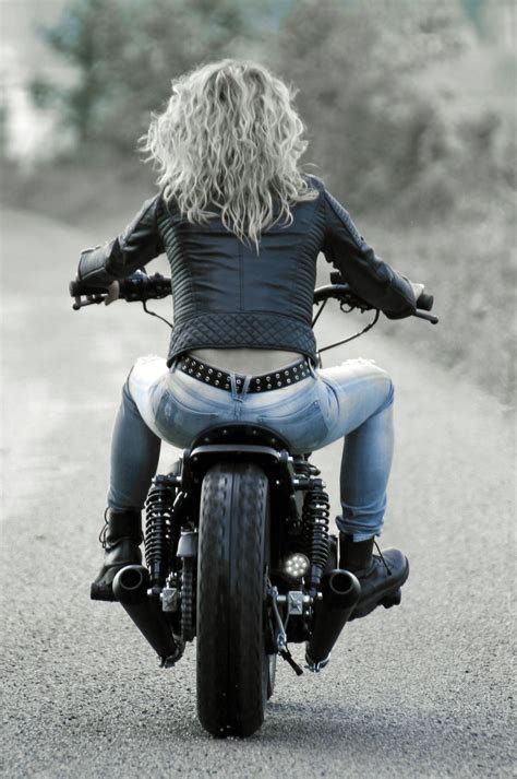 Pin By Tracey Wing On Biker Girl Cafe Racer Girl Motorcycle Girl