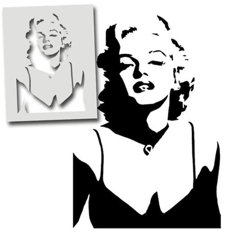Marilyn Monroe Stencil Plantilla De Pintura Y Arte Para Etsy México