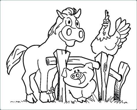 Coloring Pages Of Farm Animals For Preschoolers At