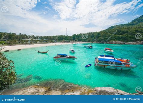 Phuket Thailand Dec 21 Beautiful View Blue Sky And Clear Water At