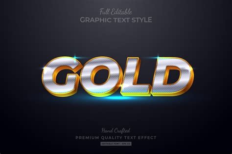 Premium Vector Gold Editable Text Style Effect Premium