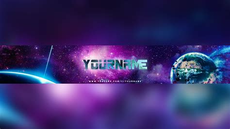 Free Space Youtube Banner Template 5ergiveaways