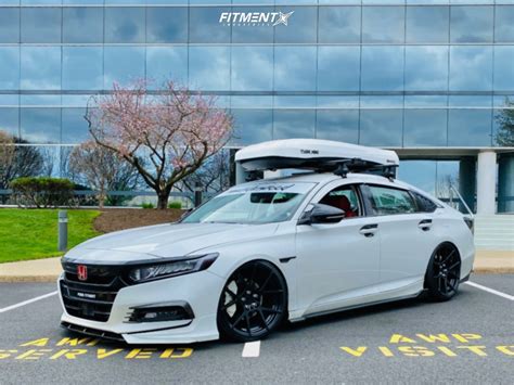 Looks so much cleaner with the badge delete in the rear, what about doing wrap around the windows and the front black chrome grill? 2018 Honda Accord Rotiform Kps BC Racing Coilovers ...