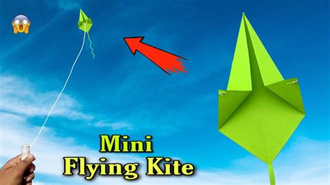 How To Make Mini Paper Flying Kite Superb Flyll Making Paper Kite