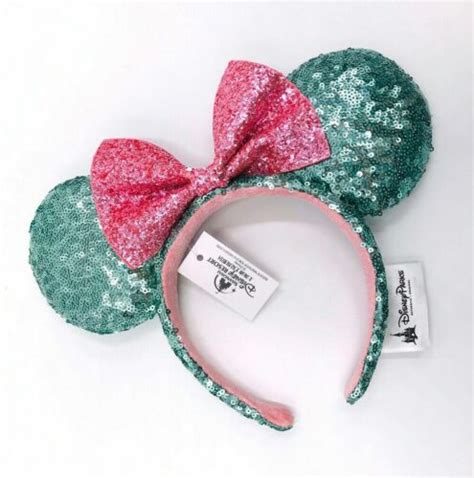 Disney Parks Pink Sugar Rush Minnie Mouse Ears Limited Bow Sequins