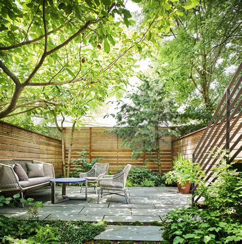 Landscape Architect Visit A Leafy Garden In Park Slope In Brooklyn