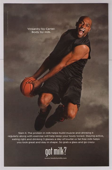 Vince Carter Got Milk Print Ad New Jersey Nets Nba Basketball Vinsanity
