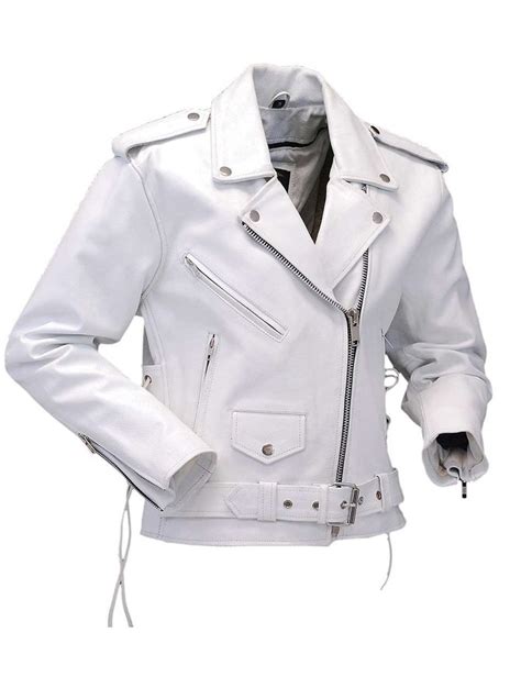 White Leather Jacket Rockstar Jacket